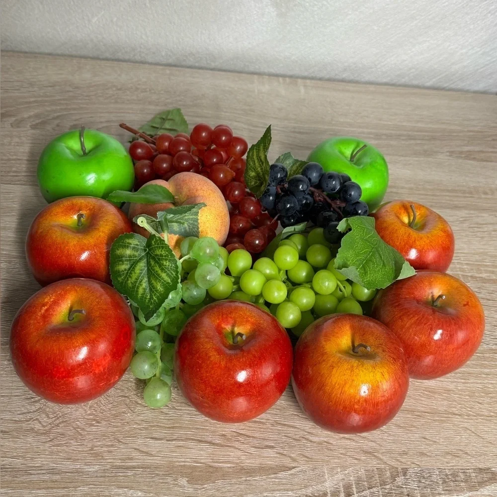 Vintage Artificial Fruit Mix Lot Of 13 Pieces